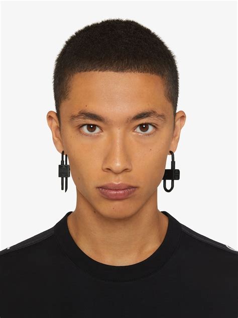 Givenchy Lock Asymmetrical Earrings .